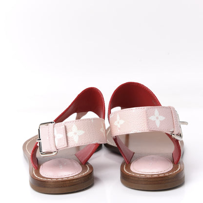 Louis Vuitton Monogram Giant Sandals 38 Rouge 6 of 9