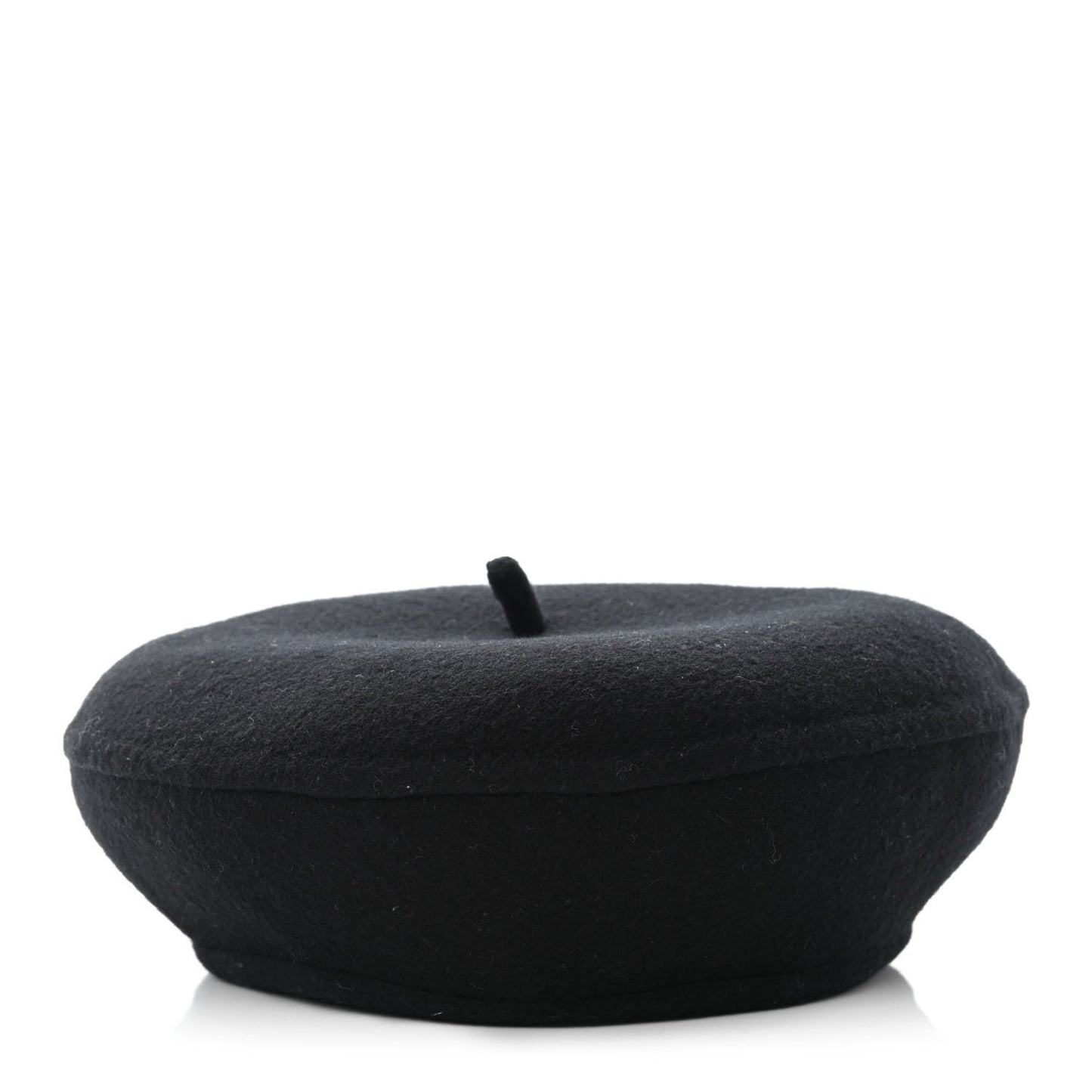 Wool Oblique Reversible Chic Beret 57 Black