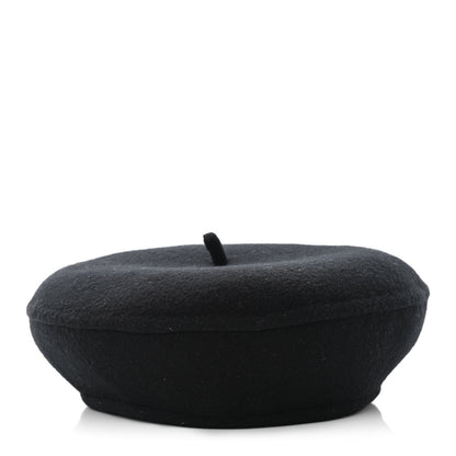 Christian Dior Wool Oblique Reversible Chic Beret 57 Black 1 of 8