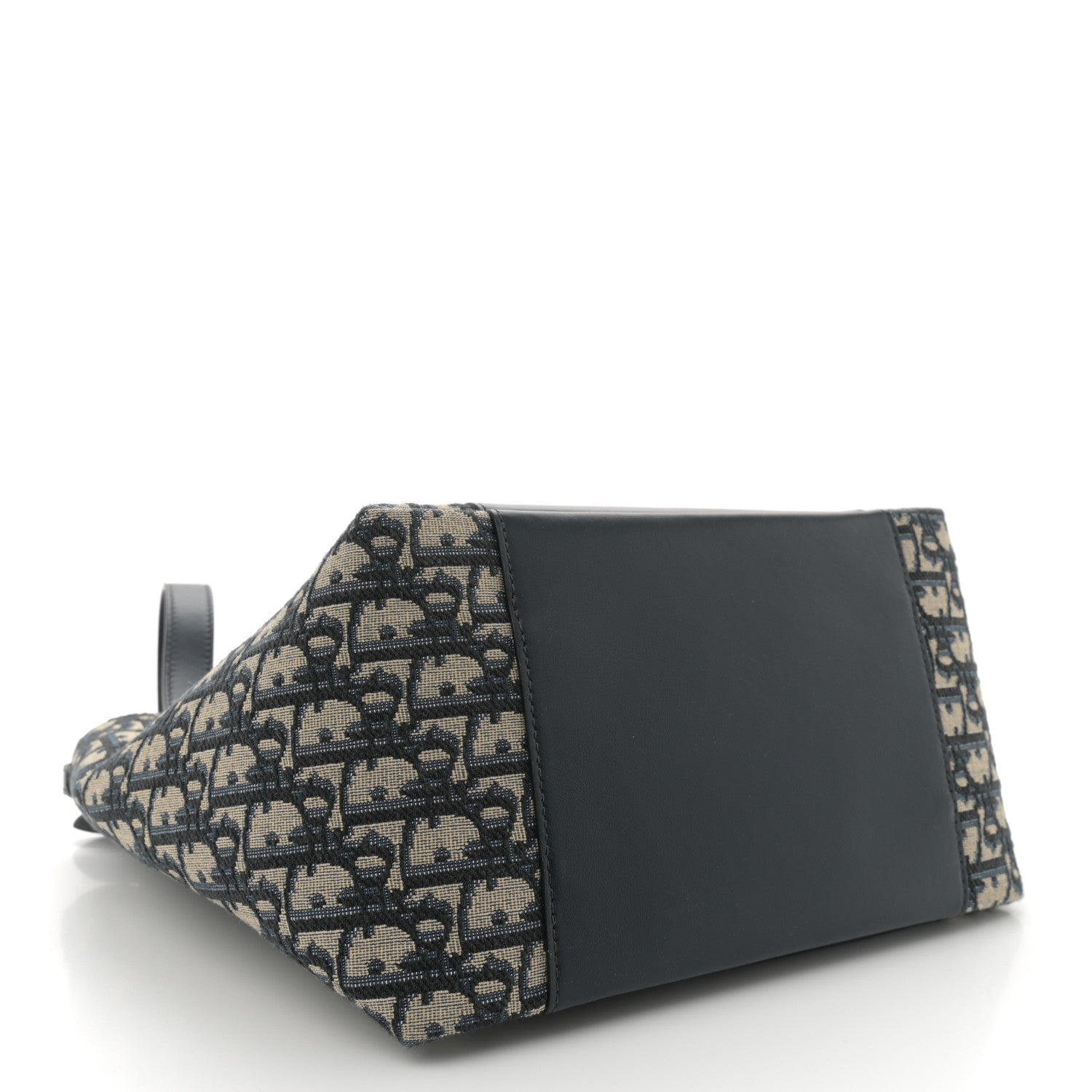 Christian Dior Oblique Calfskin Medium Signature Bucket Bag Blue 4 of 11