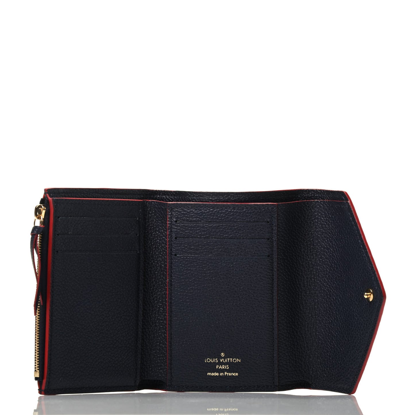 Empreinte Victorine Wallet Marine Rouge