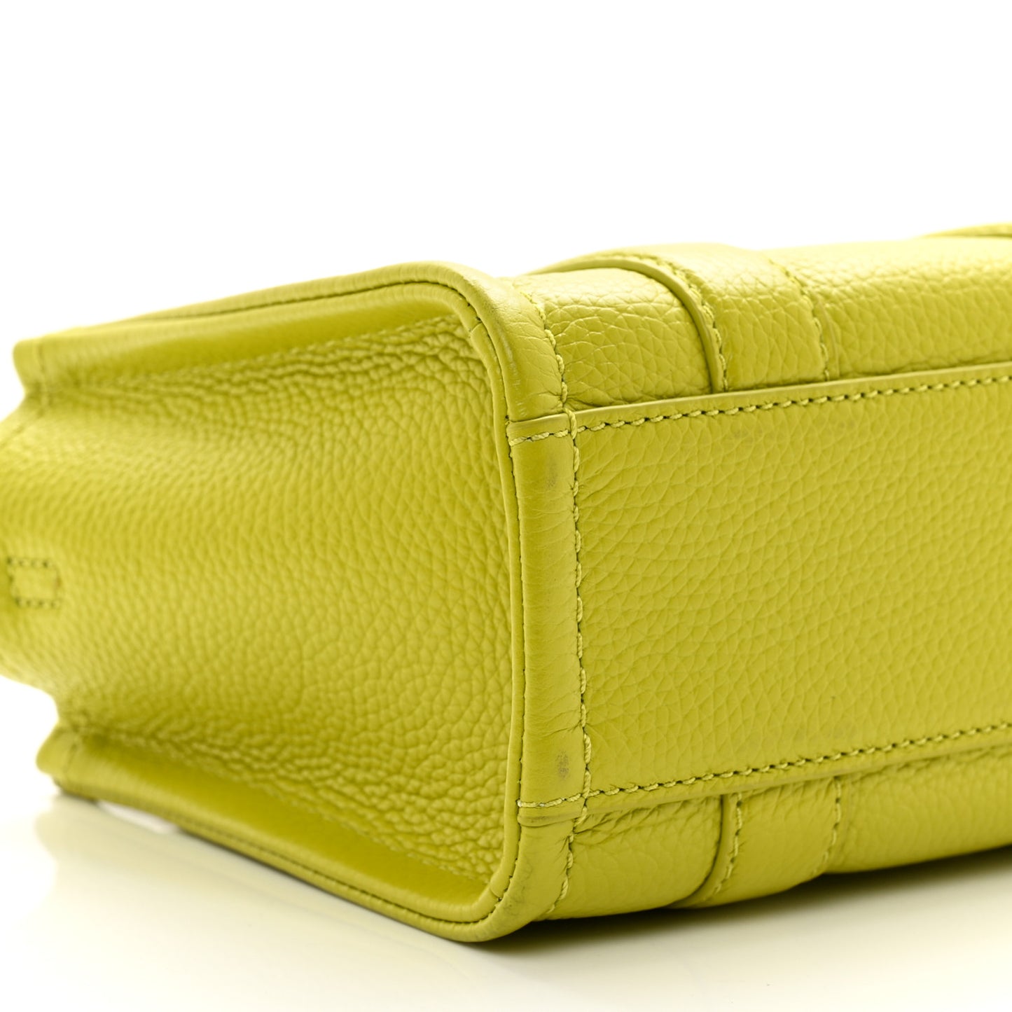 Grained Calfskin Micro The Tote Bag Citronella