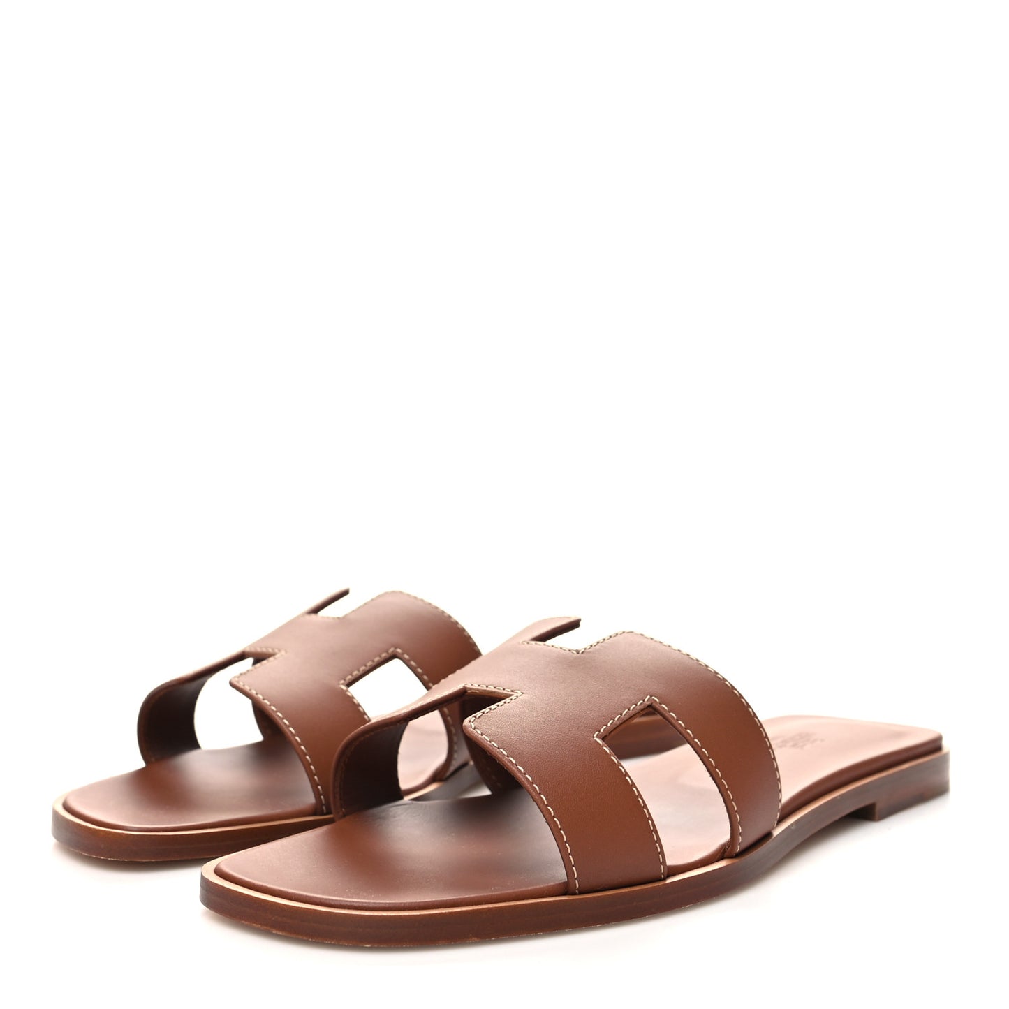 Box Calfskin Oran Sandals 38 Gold