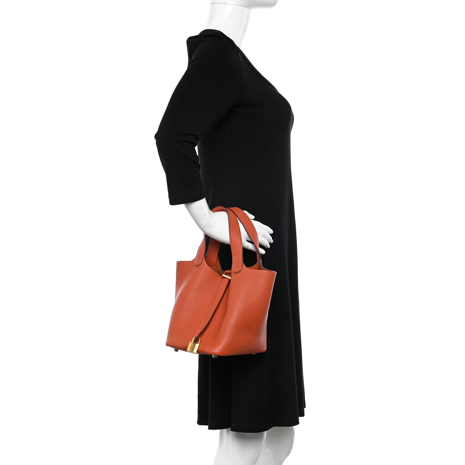 Hermes Taurillon Clemence Picotin Lock 18 PM Terre Battue 2 of 11
