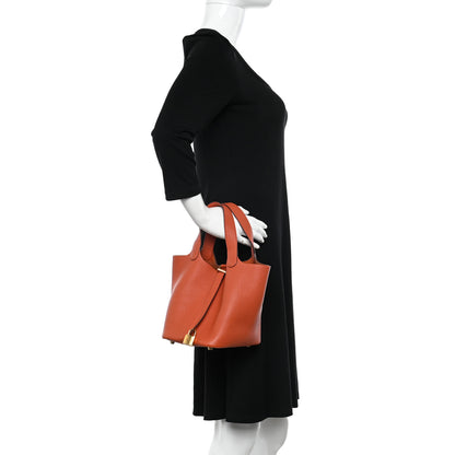Hermes Taurillon Clemence Picotin Lock 18 PM Terre Battue 2 of 11