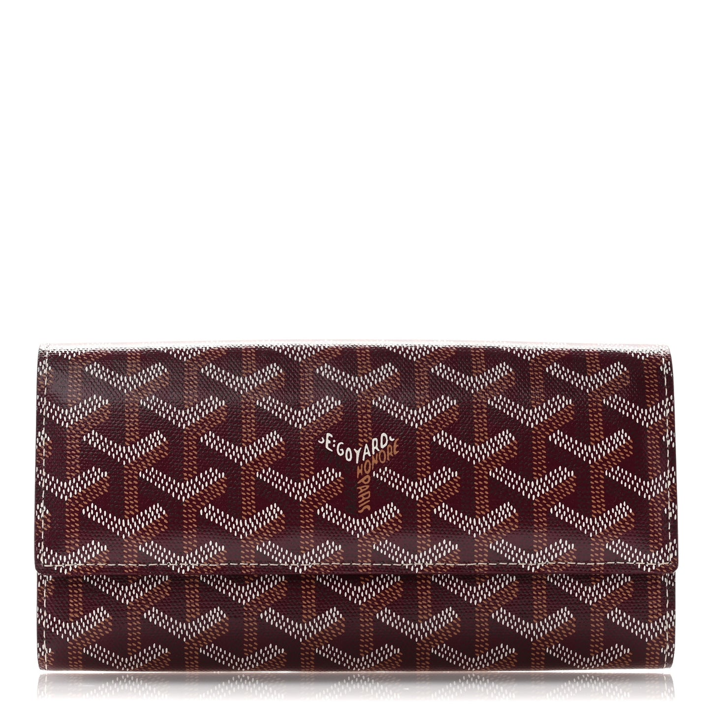 Goyardine Varenne Long Wallet Burgundy