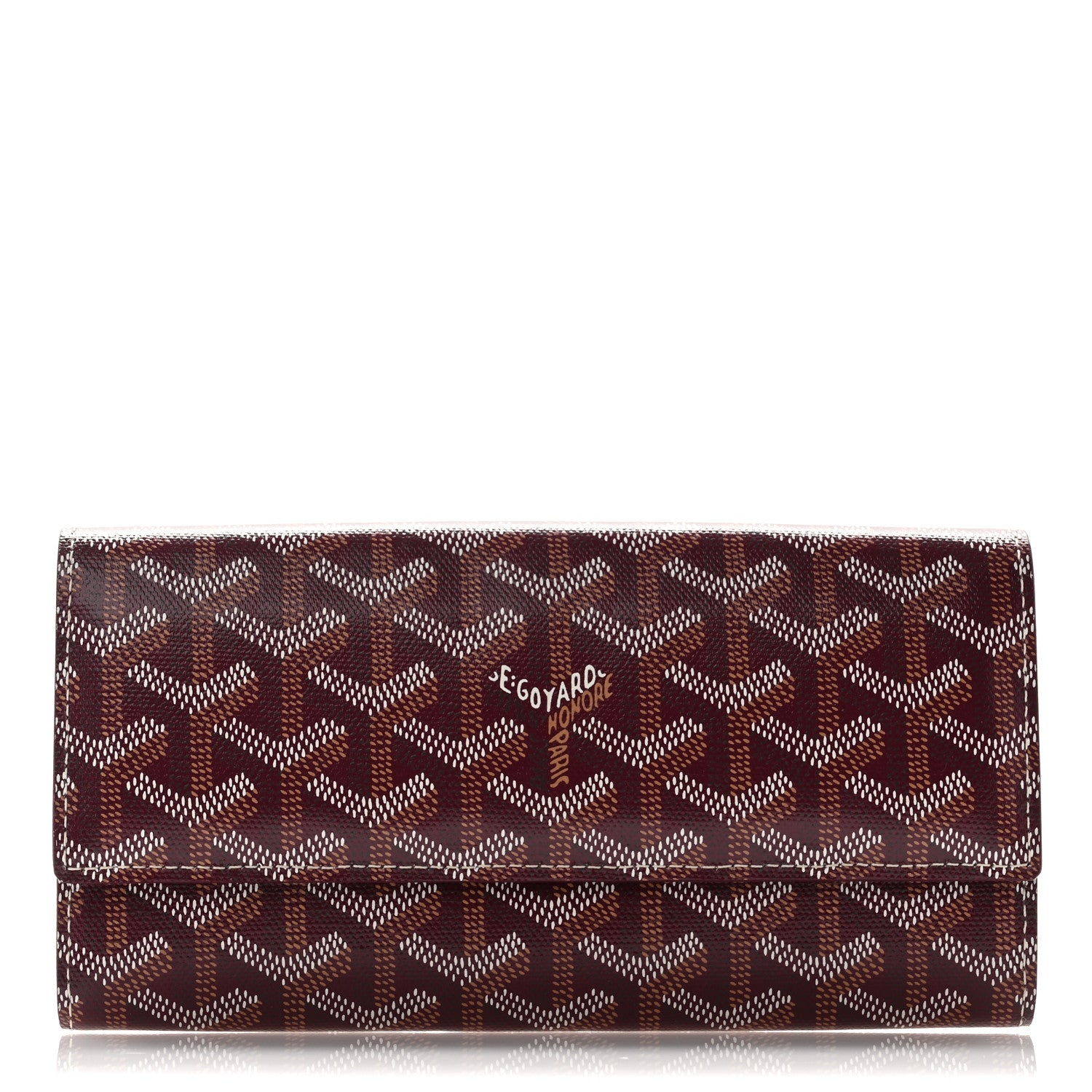 Goyard Goyardine Varenne Long Wallet Burgundy 1 of 8