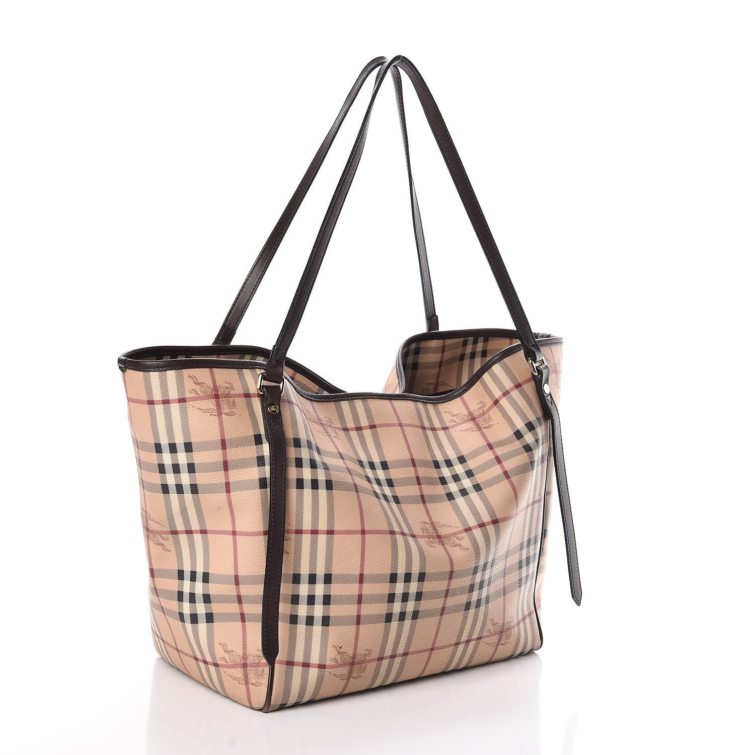 Burberry Haymarket Check Large Canterbury Tote Chocolate 3 of 13