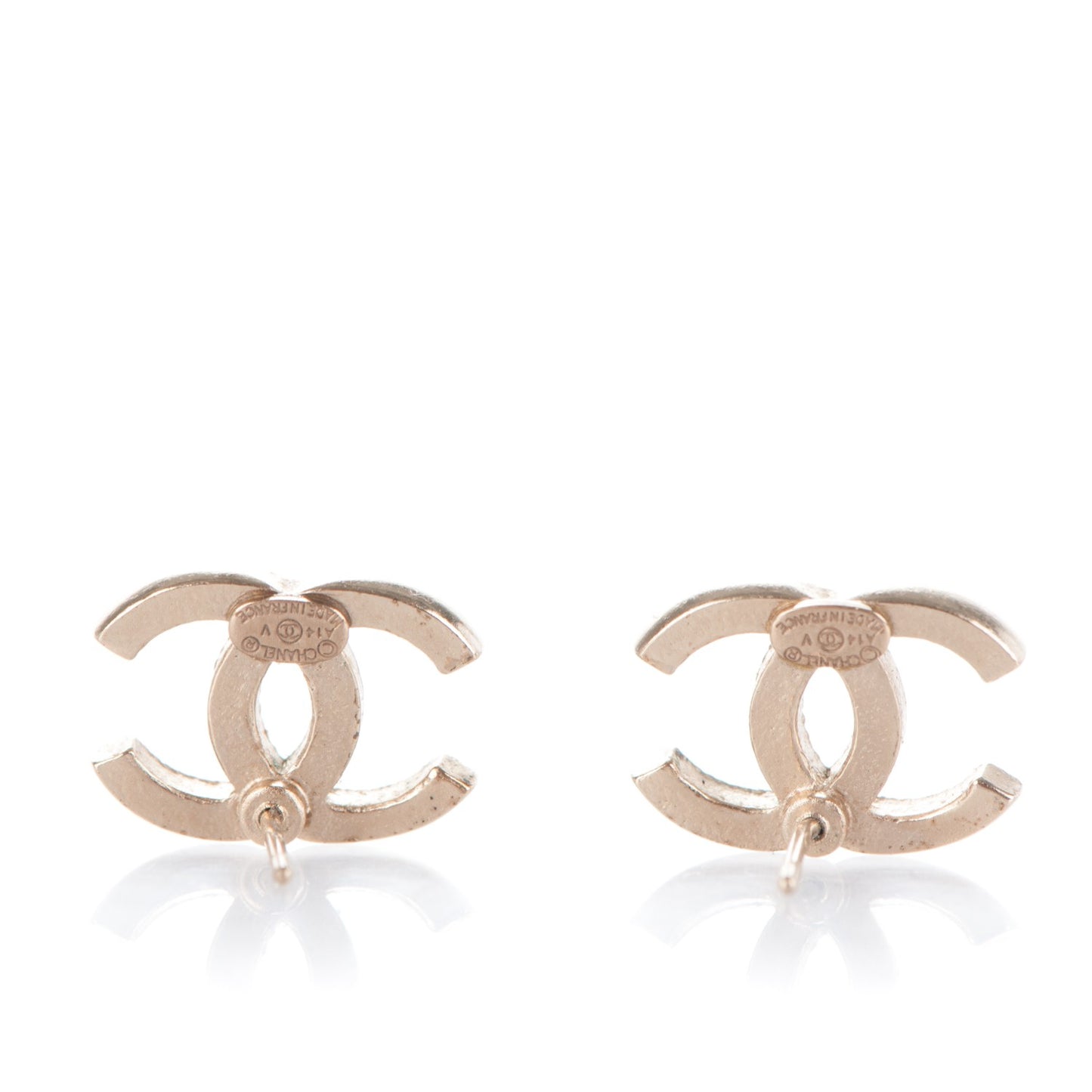 Crystal CC Earrings Gold