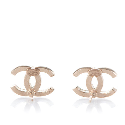 Chanel Crystal CC Earrings Gold 3 of 4