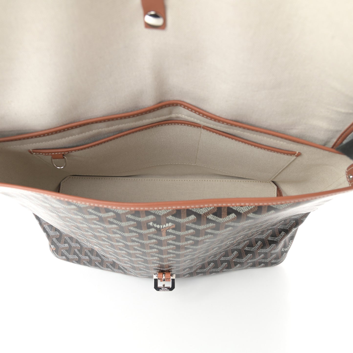 Goyardine Capetien Messenger Bag Black Gold