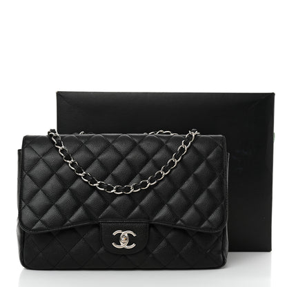 Chanel Caviar Quilted Jumbo Single Flap Black 14 of 14