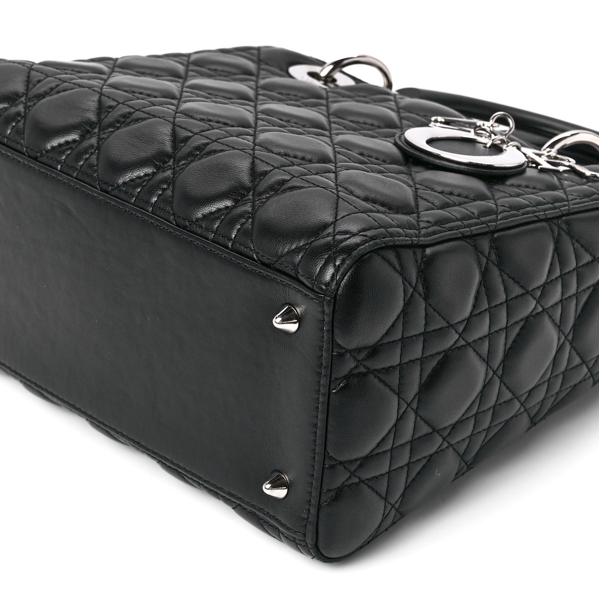 Christian Dior Lambskin Cannage Medium Lady Dior Black 11 of 11
