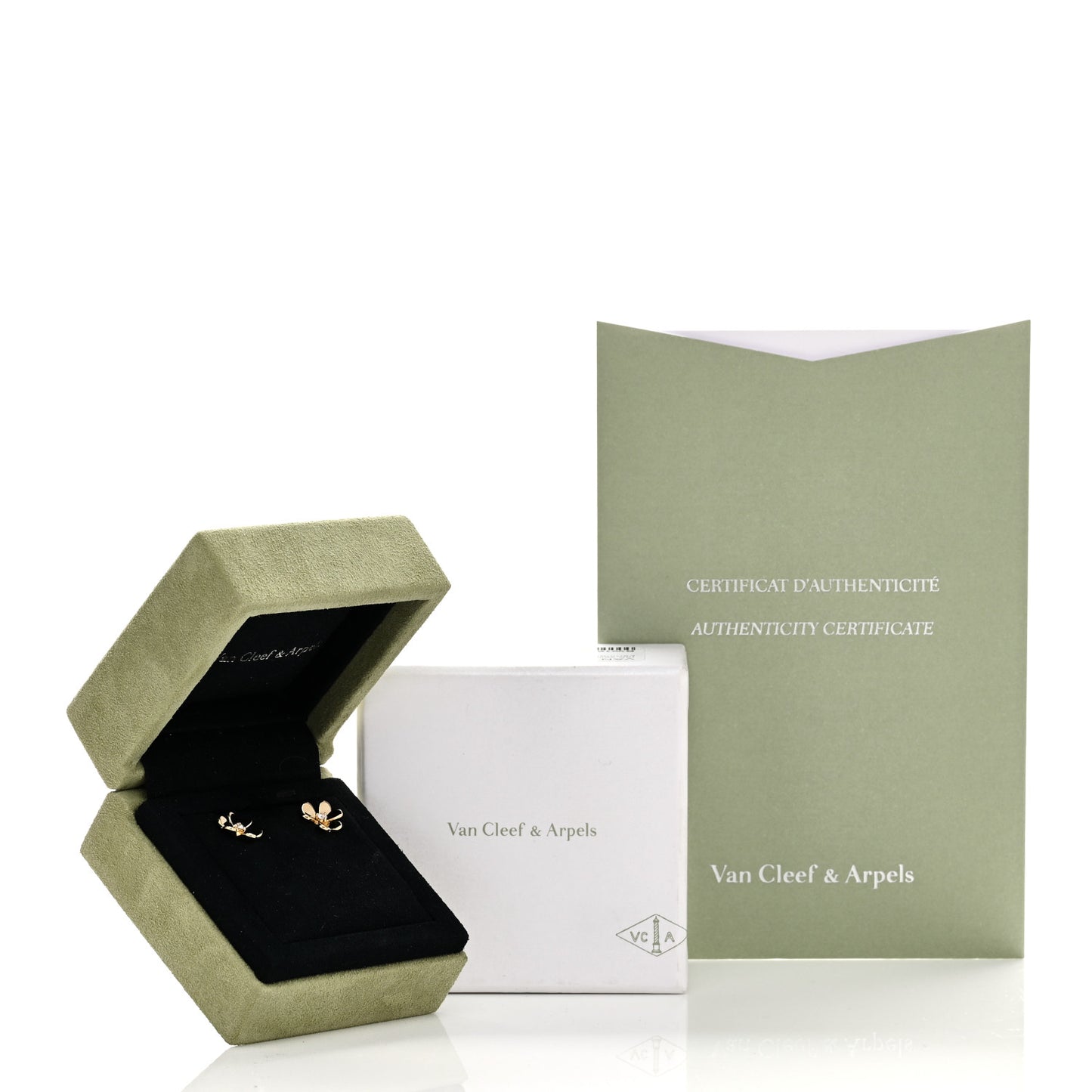 18K Yellow Gold Diamond Mini Frivole Earrings