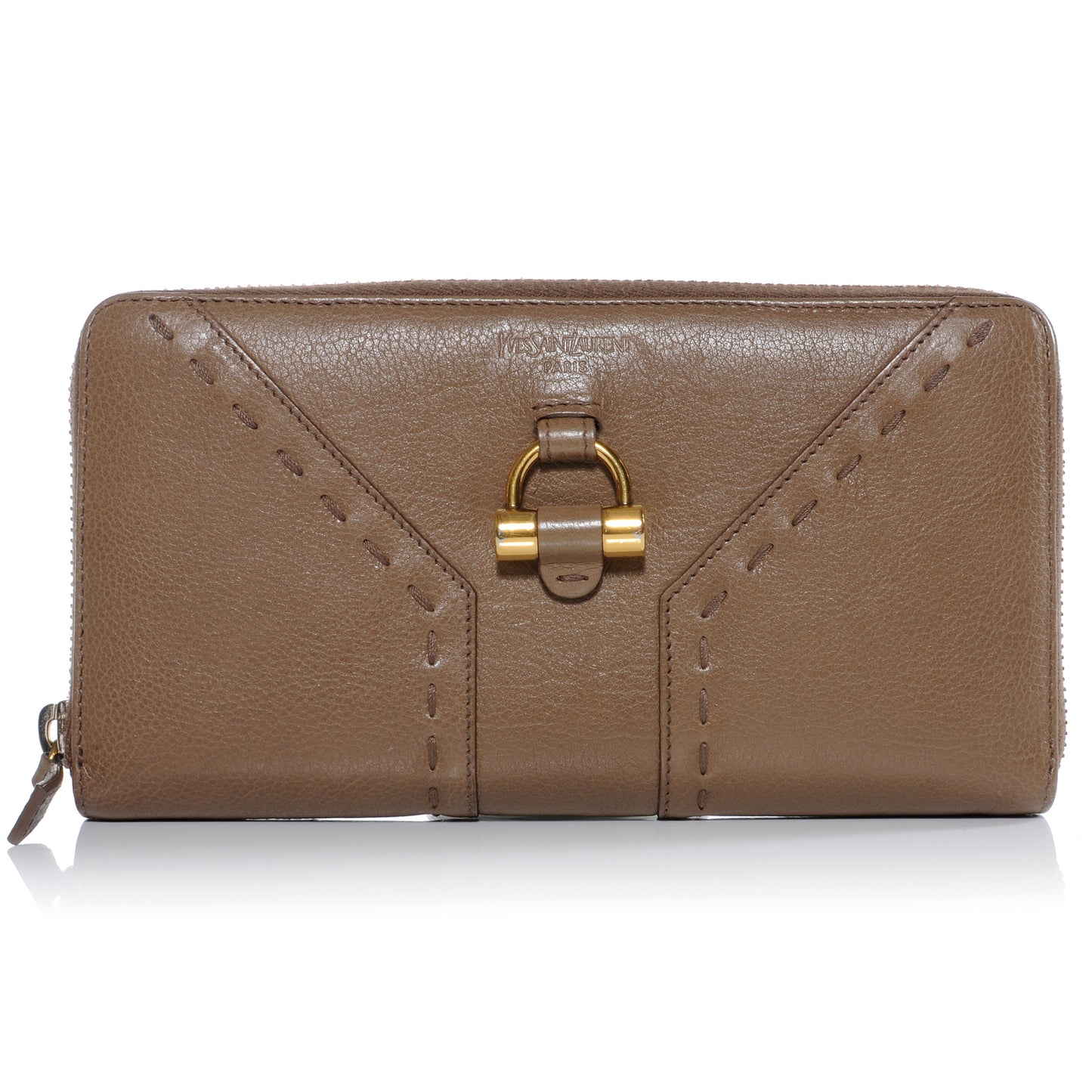Leather Muse Zip Around Wallet Light Brown