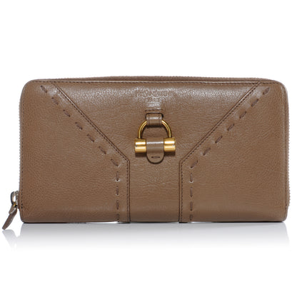 Saint Laurent Leather Muse Zip Around Wallet Light Brown 1 of 6