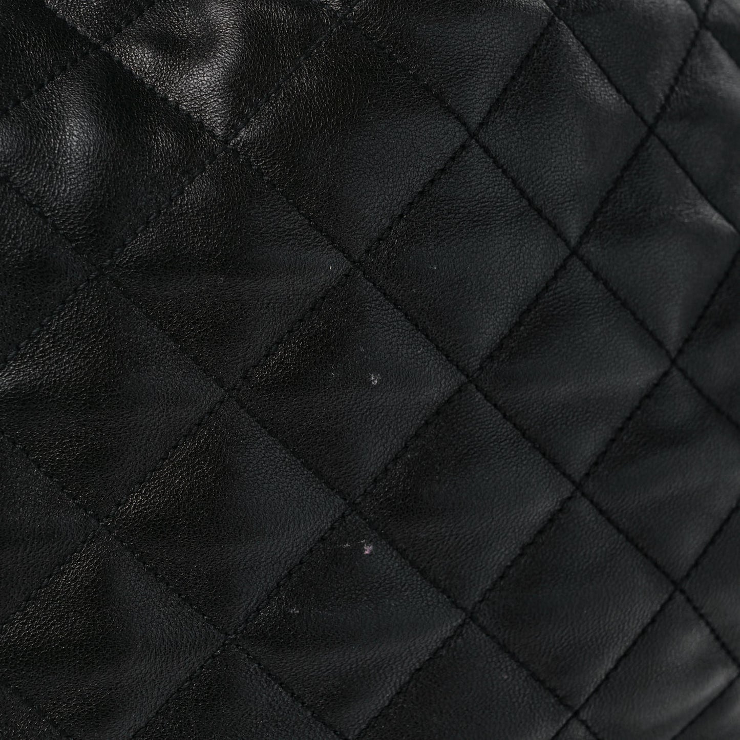 Lambskin Quilted Maxi Icare Shopping Tote Black