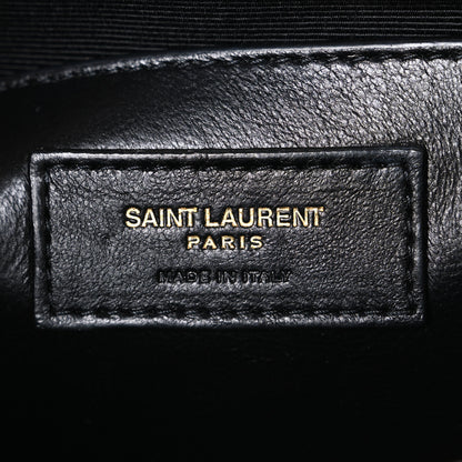 Saint Laurent Grain De Poudre Textured Mixed Matelasse Medium Triquilt Monogram Satchel Crema Soft 6 of 10
