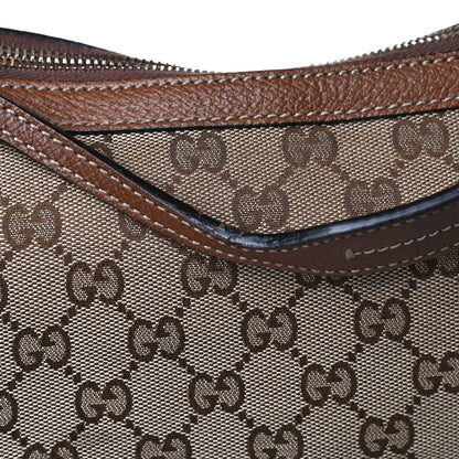 Gucci Monogram Textured Calfskin Large Bree Hobo Beige Ebony Nocciola 11 of 14
