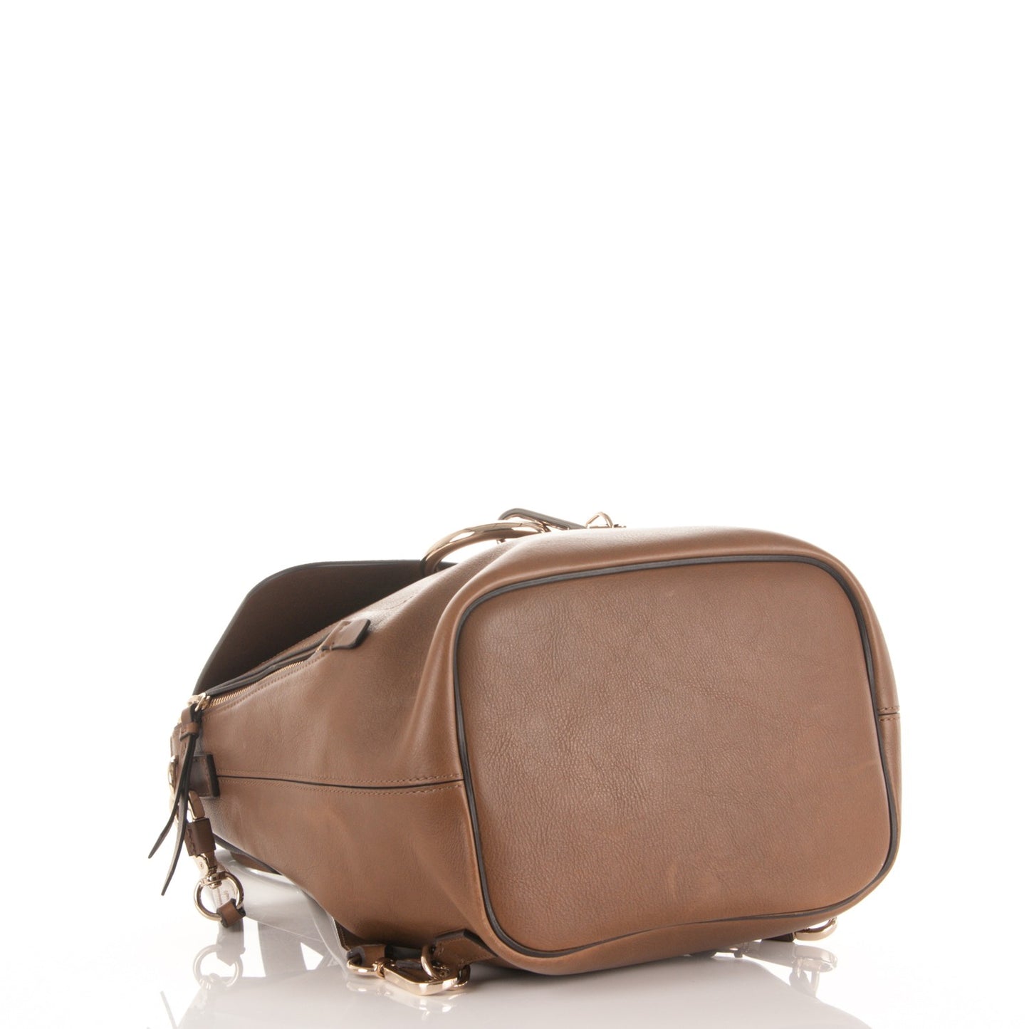 Suede Calfskin Medium Faye Backpack Woody Khaki