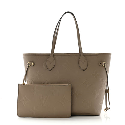Louis Vuitton Empreinte Monogram Giant Neverfull MM Tourterelle 3 of 9