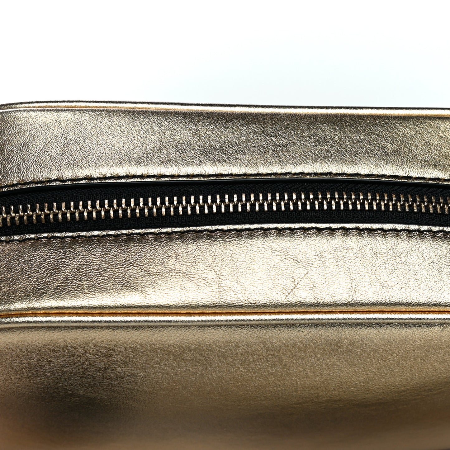 Metallic Calfskin The Flash Crossbody Gold