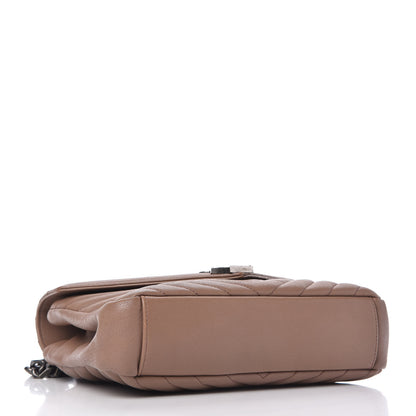 Saint Laurent Sheepskin Matelasse Chevron Monogram Medium College Bag Fard 4 of 10