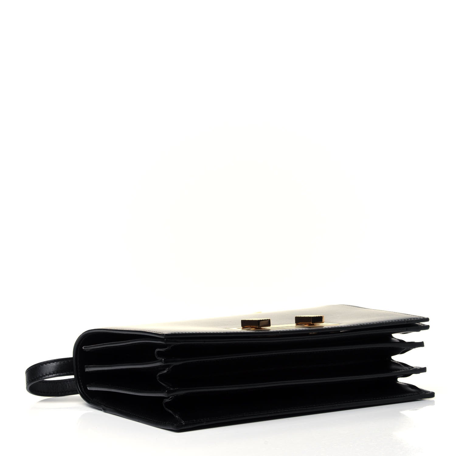Saint Laurent Smooth Calfskin Medium Domino Shoulder Bag Black 3 of 4