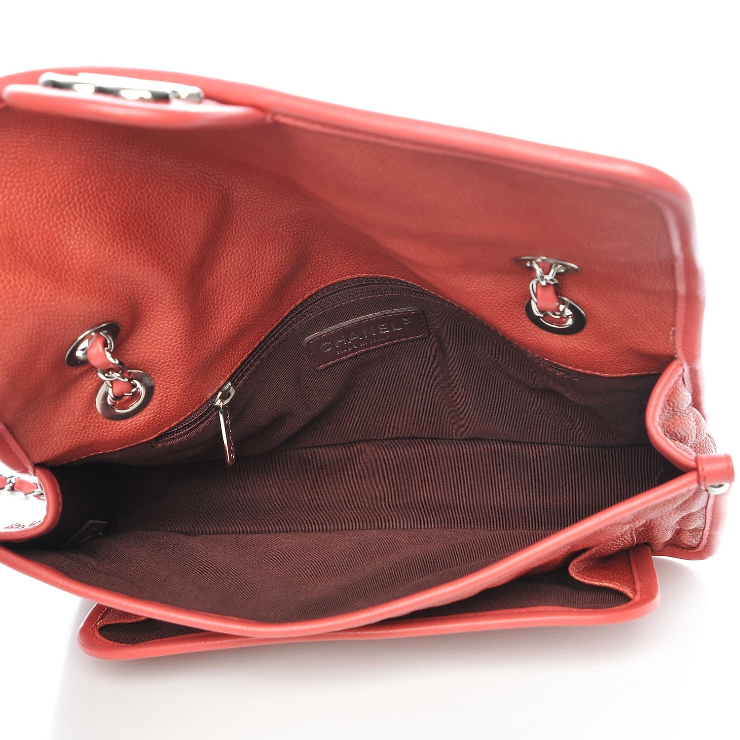 Chanel Caviar Quilted Medium French Riviera Flap Red 5 of 10