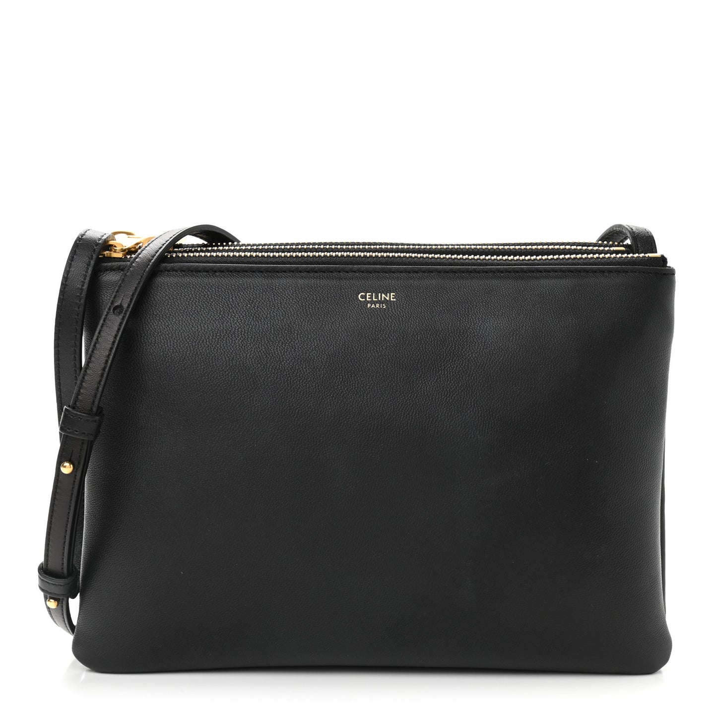 Lambskin Large Trio Crossbody Bag Black