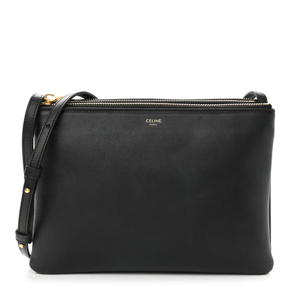 Celine Lambskin Large Trio Crossbody Bag Black 1 of 11