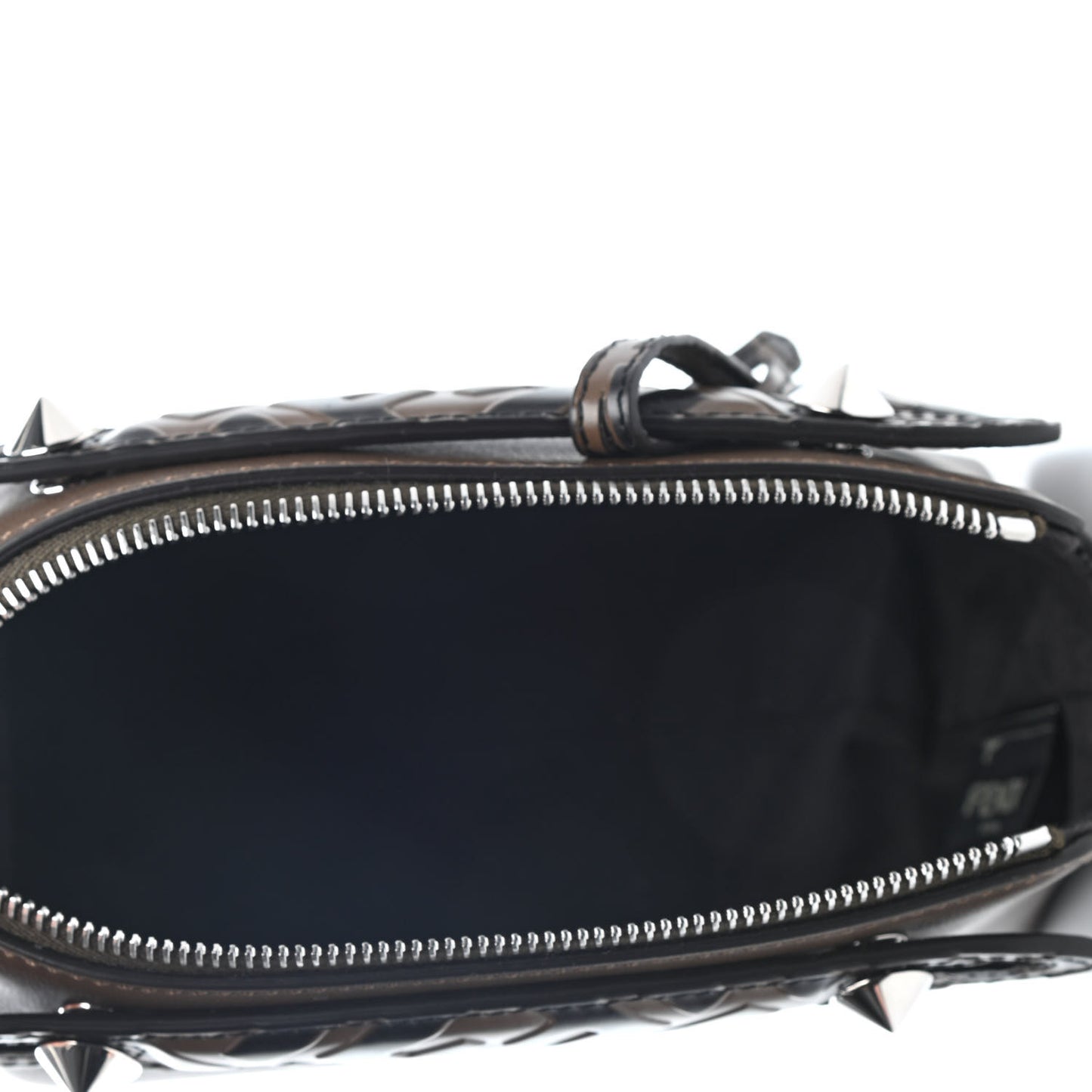 Vitello Dolce Bi-Color FF 1974 Embossed Mini By The Way Boston Bag Maya Black