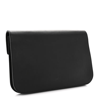 Fendi Calfskin Vitello Elite 2Jours Envelope Clutch Black 3 of 12