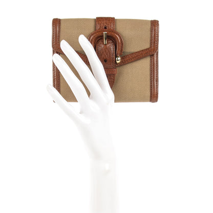 Burberry Canvas House Check Buckle Wallet 2 of 9