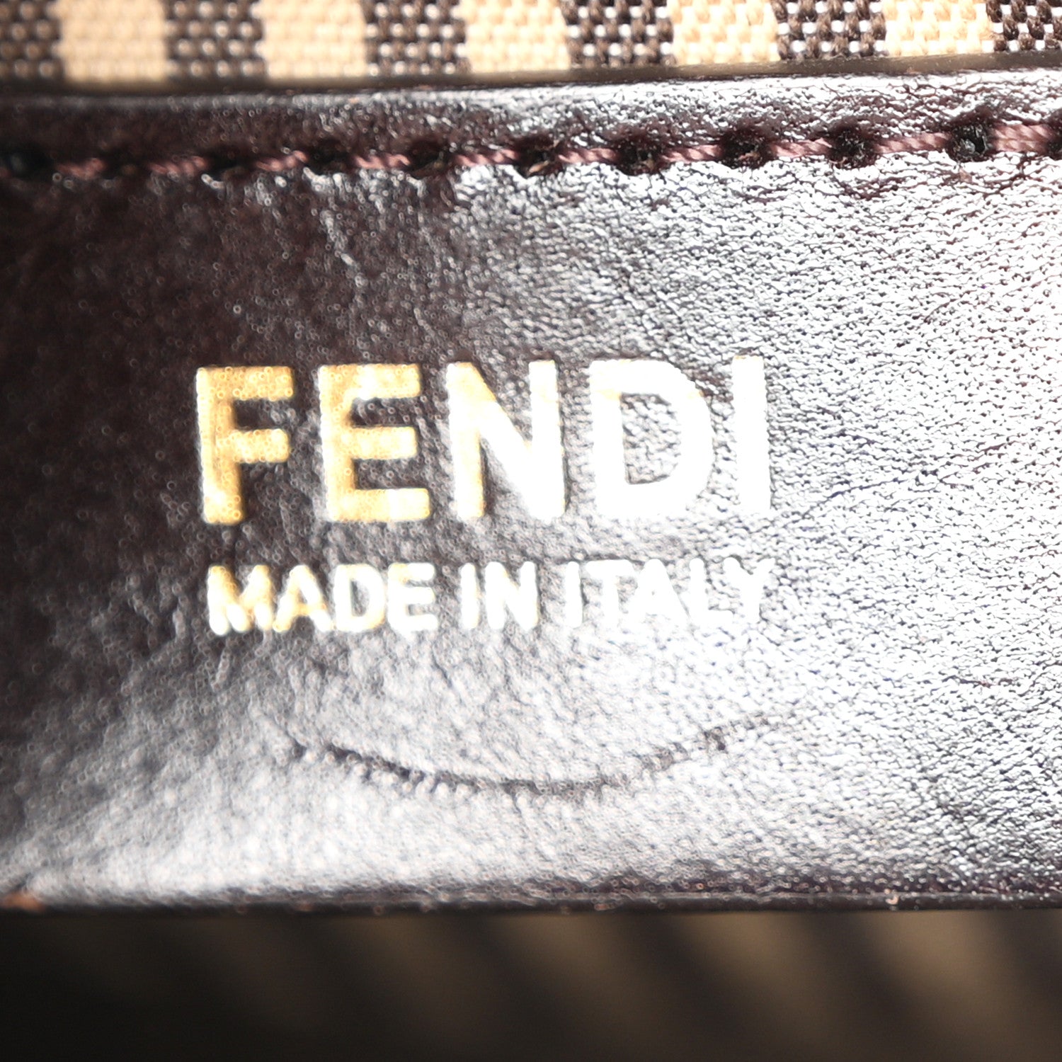 Fendi Zucca Cuoio Lucido Mini Boston Satchel Tobacco Moro 6 of 12