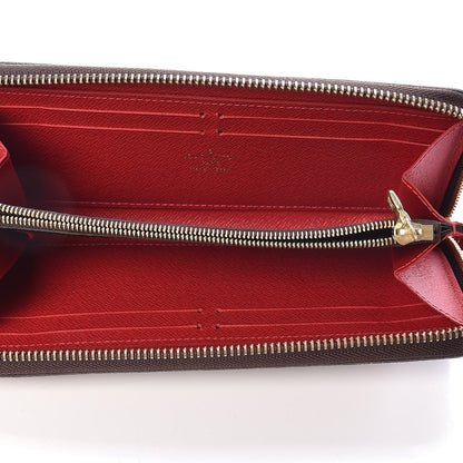 Louis Vuitton Damier Ebene Clemence Wallet Cherry 5 of 6