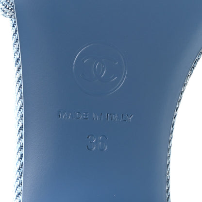 Chanel Denim Quilted Mules 36 Blue 7 of 9