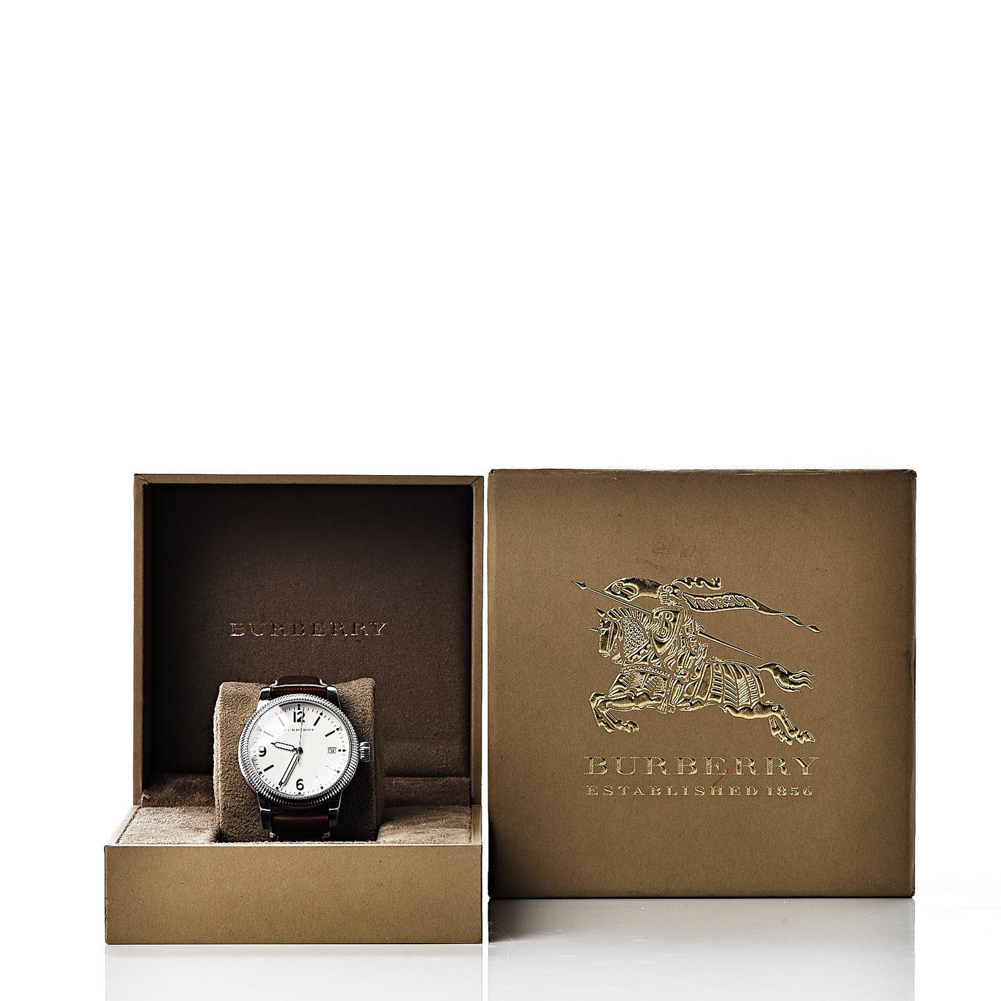 Stainless Steel Calfskin 38mm Utilitarian Quartz Watch BU7823