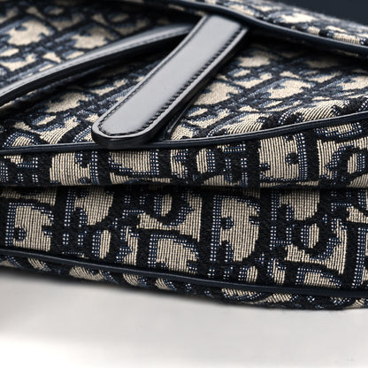 Christian Dior Oblique Saddle Bag Blue 11 of 13