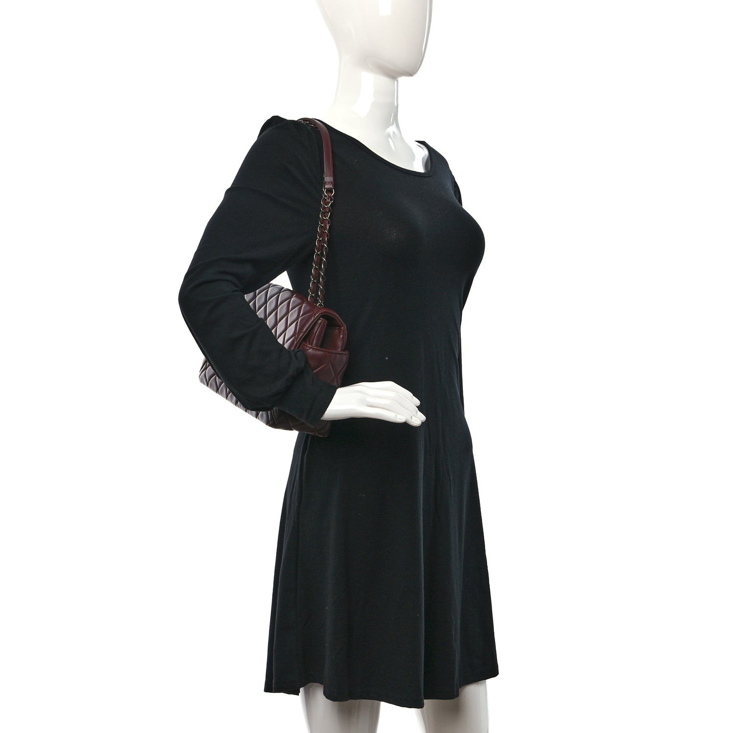 Chanel Lambskin Quilted Large Around Pockets Flap Burgundy 2 of 10