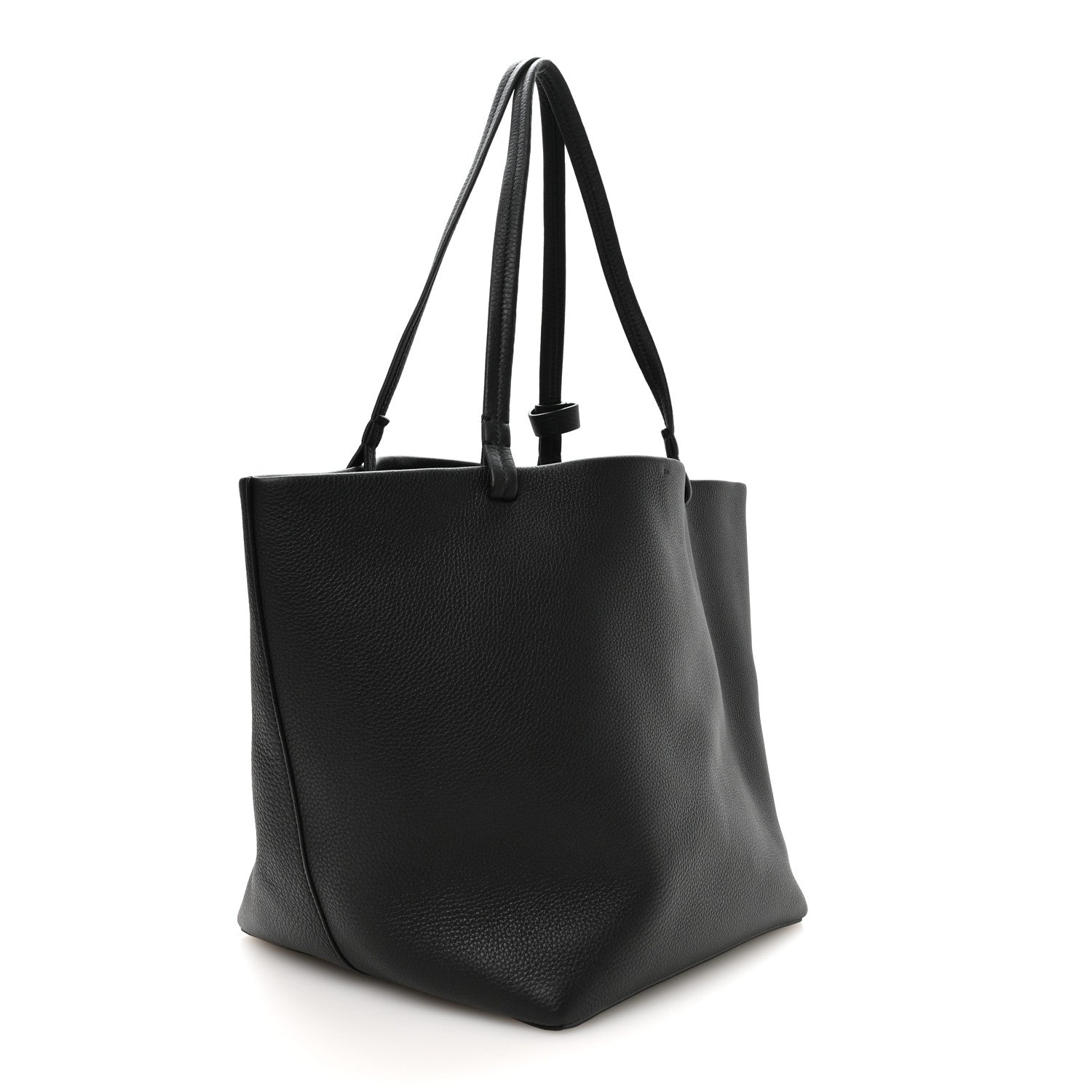 The Row Grained Calfskin Park Tote Three Black 3 of 11