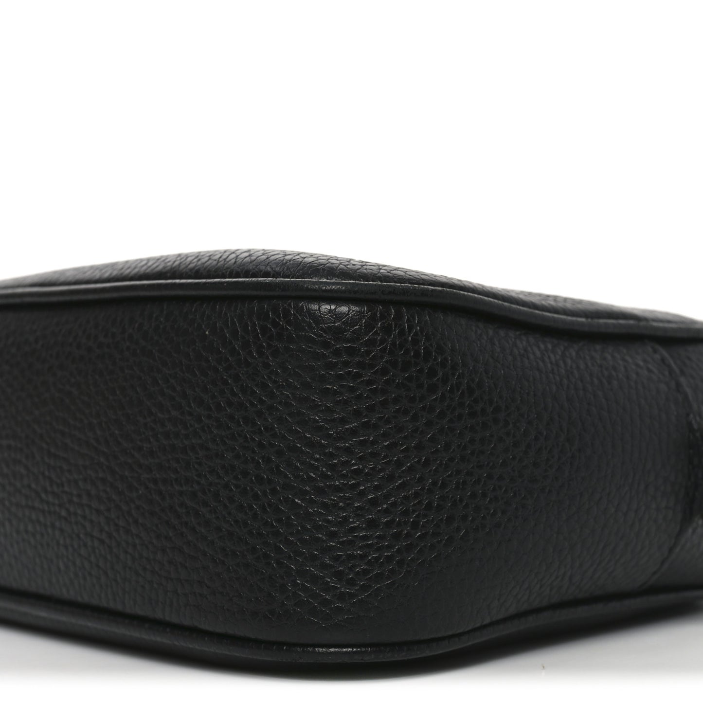 Pebbled Calfskin Small Soho Disco Bag Black