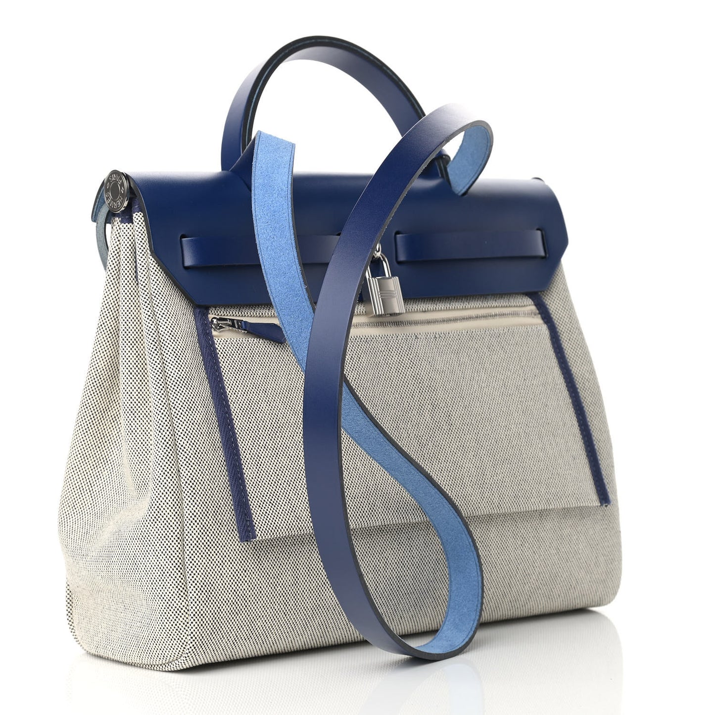 Vache Hunter Toile H Brides de Gala Herbag Zip Retourne 31 PM Bleu De France Ecru Black