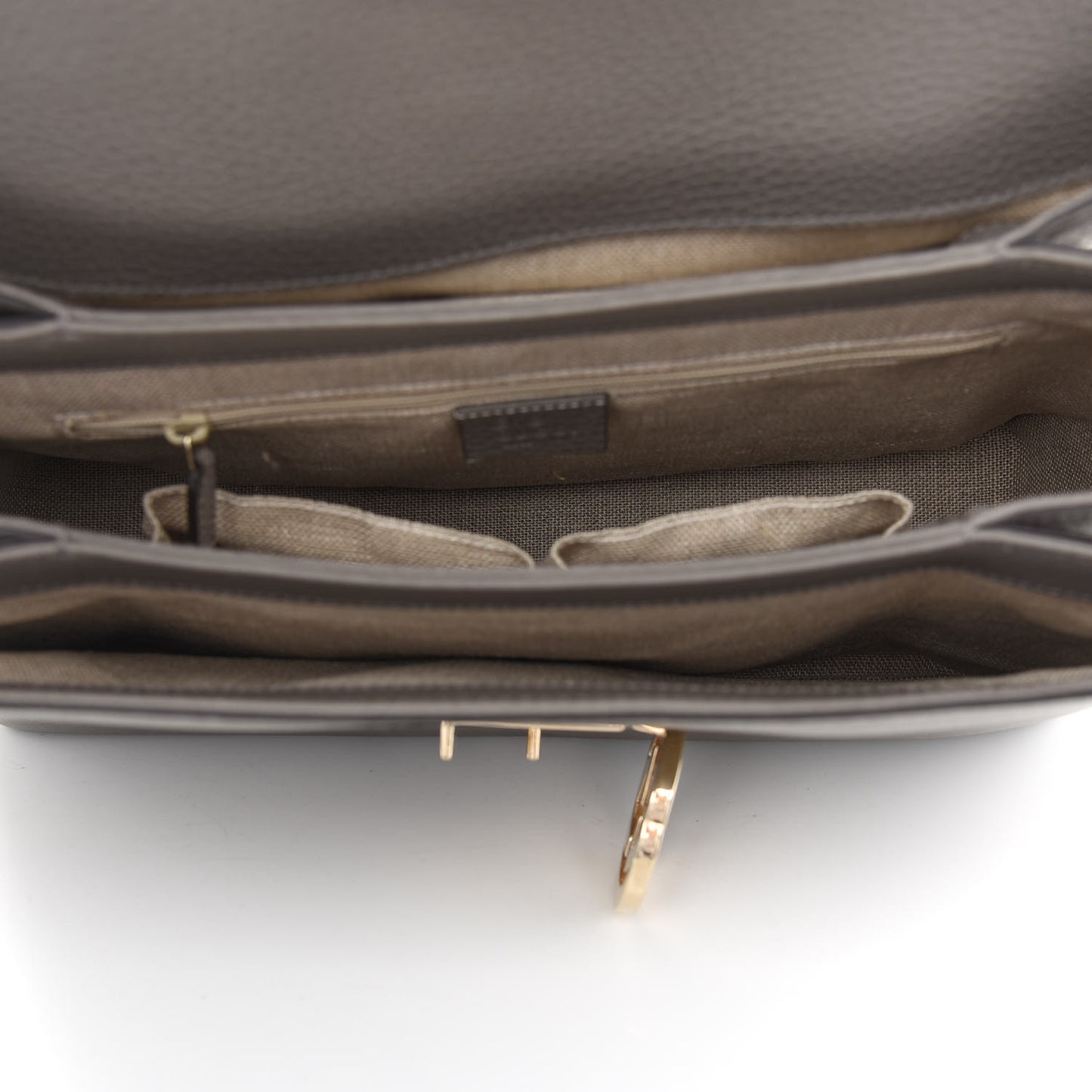 Dollar Calfskin Medium Interlocking G Top Handle Shoulder Bag Loess