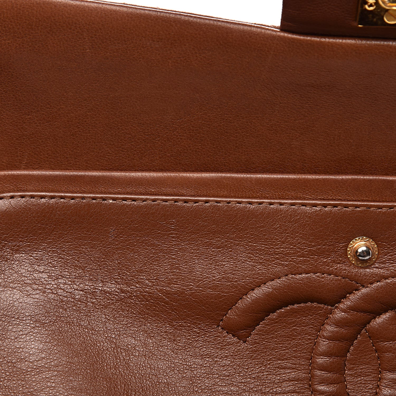 Chanel Lambskin Quilted Medium Double Flap Brown 8 of 17