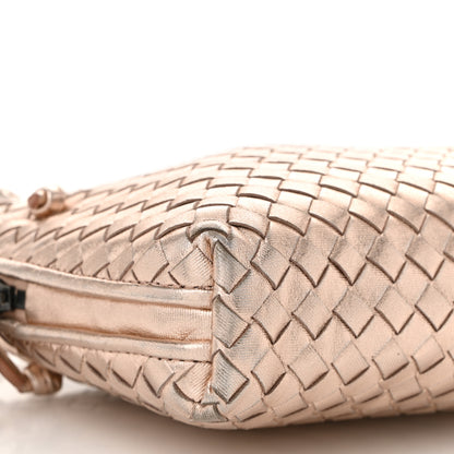 Bottega Veneta Metallic Grosgrain Intrecciato Nodini Crossbody Messenger Copper 9 of 10