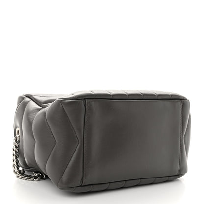 Saint Laurent Calfskin Y Quilted Monogram Small Loulou Bowling Bag Earth 4 of 9