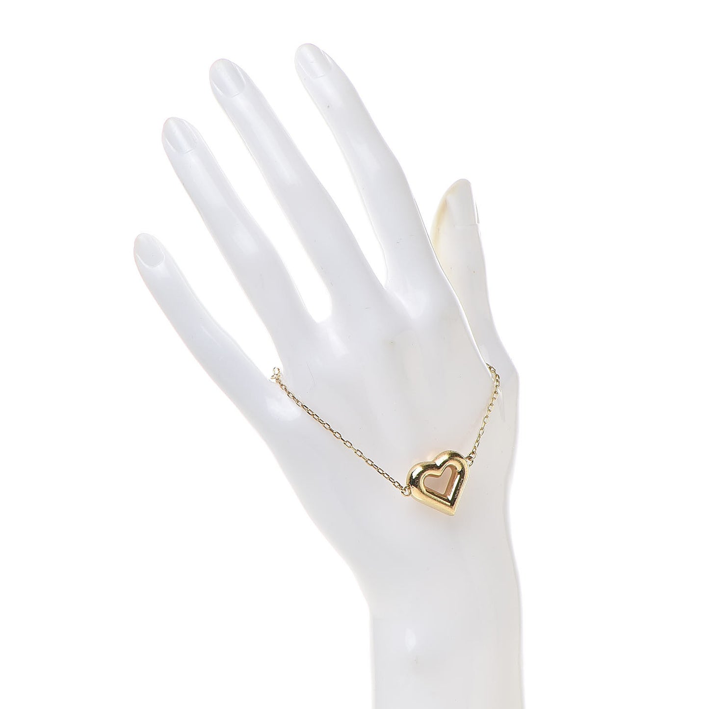Metal LV And Me Heart Bracelet Gold