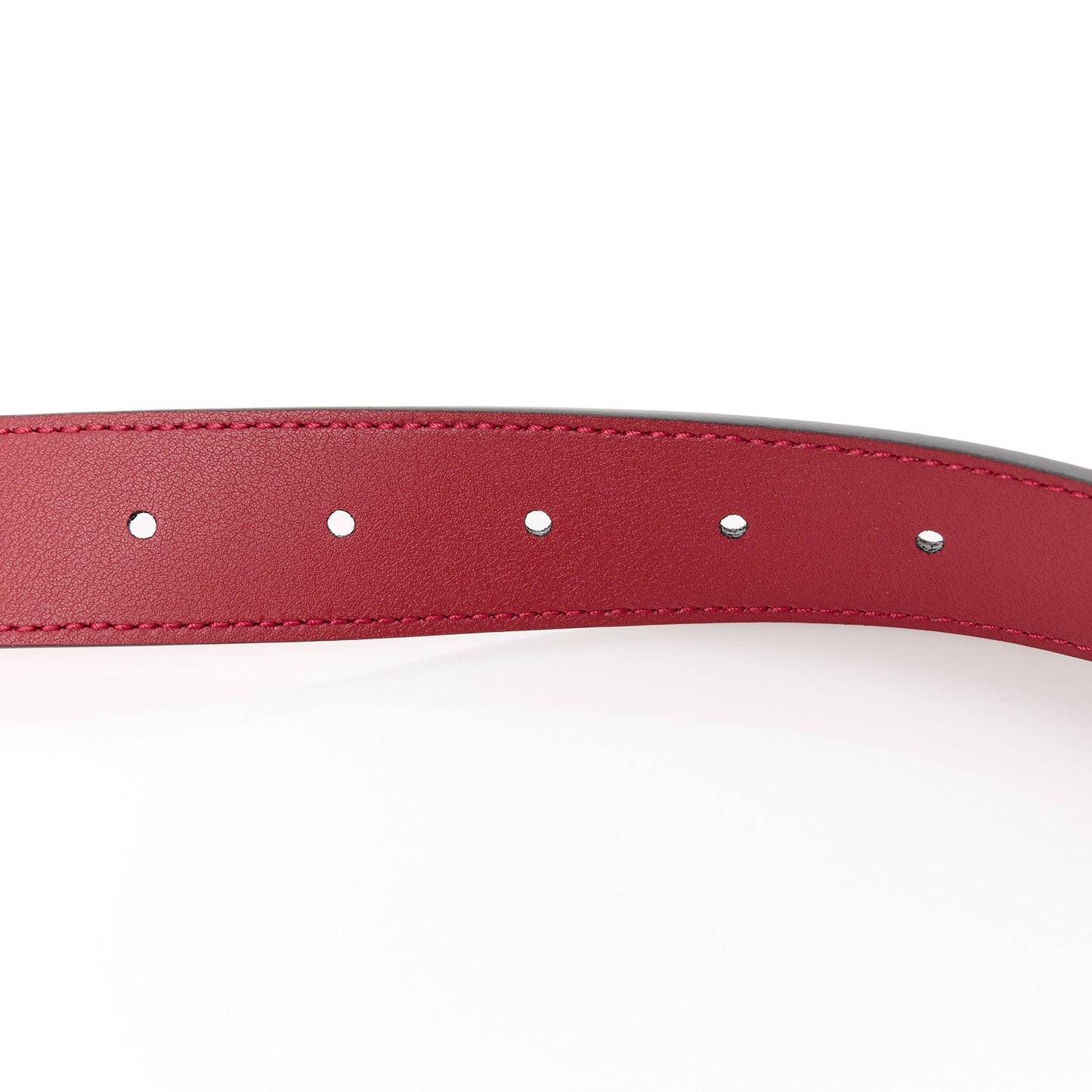 Plutone Calfskin Double G 30mm Belt 80 32 Rosso