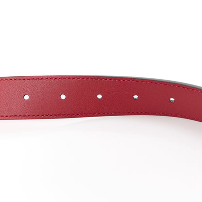 Gucci Plutone Calfskin Double G 30mm Belt 80 32 Rosso 3 of 4